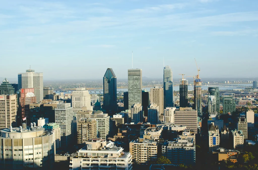 Vue de la ville de Montréal